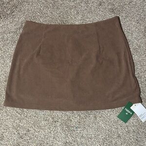 HALARA Brown Mini Skirt